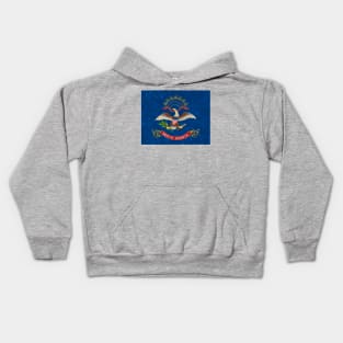 State flag of North Dakota Kids Hoodie